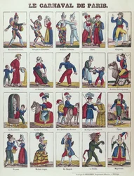 A párizsi karnevál szereplői, 1840 körül