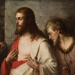 Krisztus és Szent Tamás (töredék) (olaj, vászon)