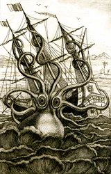 Kolosszális polip, 1802 körül (metszet)