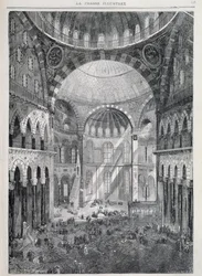 Konstantinápoly: a Hagia Sophia mecset – a „” La Presse Illustrée”-ben”, 1869. dec.