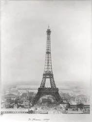 Az Eiffel-torony építése, Párizs, 1889. március 31