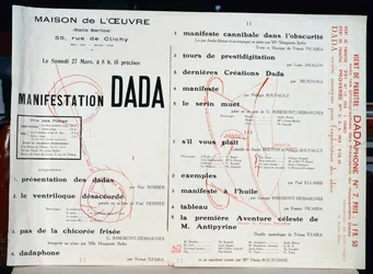Dada megnyilvánulása, 1921 körül