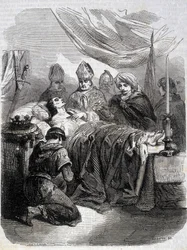 Szent Lajos halála Palesztinában 1270-ben – L.-P. „” Histoire de France” című könyvében. Anquetil
