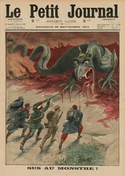 Halál a szörnyetegre, címlapillusztráció a „Le Petit Journal” képes mellékletéből, 1914. szeptember 20.