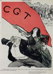 A CGT bemutatója és zászlaja - a „” L