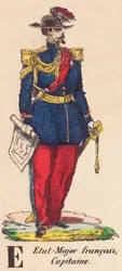 E: francia személyzet, kapitány