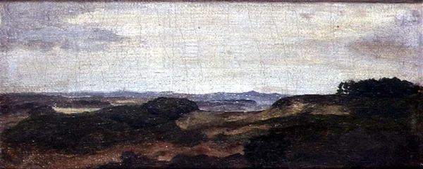 „Plein Air” táj, 1820 körül (olaj, papír)