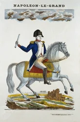 I. Bonaparte Napóleon (1769-1821) lovas portréja.