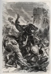 Eudes (Odon) (860-898), a frankok királya vezeti a normannok elleni csatát, és győztesen védi Párizst (860-887) - Eudes (852-898) a normannok elleni csatában - „Franciaország története unokáim”” - Francois Guizot - 1872-1876