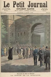 Dore és Berland kivégzése: La Roquette elhagyása, a "Le Petit Journal"-ból, 1891. augusztus 8.