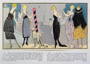 Jacques Doucet (1853-1929) és a House of Worth divattervei a Les Elegances Parisiennes-ből, 1920-21 telén