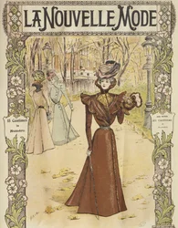 Divatlemez, borító illusztráció a La Nouvelle Mode-ból, 1897. december 12