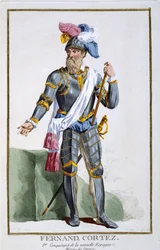 Fernand Cortez (1485-1547), vésette Pierre Duflos (1742-1816), 1780 (rézmetszet)