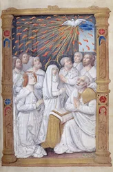 Fol.48 r Pünkösd, a Róma használatának óráiból