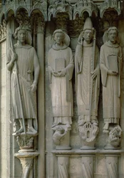 Négy mártír szent, Chartres-i székesegyház, 12120 körül (kő)