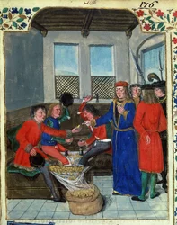 Fr 23927 f.5 A pénz feltalálása és előállítása a VII. Károly király által készített pénz használatára vonatkozó királyi szabályzatból, Nicolas Oresmes