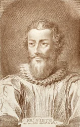 Francois Viete (1540-1603), Alexandre Saverien (1720-1805) illusztrációja a Histoire des Mathematiciensből, 1766-ban Párizsban jelent meg