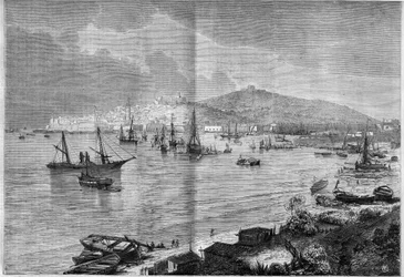 Általános nézet Gaete (Gaeta), Olaszország