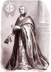 Giulio Raimondo Mazzarino, olasz származású francia bíboros és diplomata.1865 (metszet)
