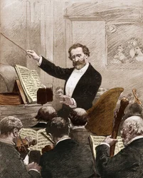 Giuseppe Verdi vezette az operazenekart az „Aida” első párizsi bemutatására 1880-ban.