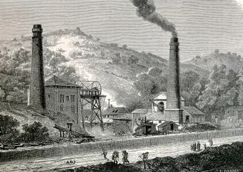 Glyn-pit bánya Pontypool közelében, Angliában