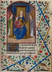 H/L-3-3 fol. 148r Szűz és gyermek, az órák könyvéből, Párizs használata, 15. század közepe