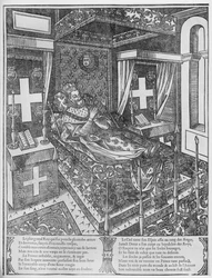 IV. Henrik (1553-1610) a halálos ágyán, 1610