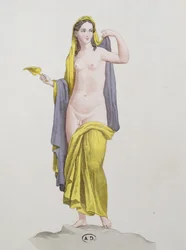 Hermafrodita, egy pompeji freskó nyomán, kb. 1800