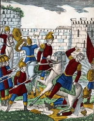 A négy fia, Aymon története; A Soissons-völgyben lesben álló Ganélon áruló megöli Beauves d