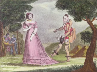 Illusztráció: Riquet a la Houppe, Charles Perrault (1628-1703) mese, c. 1820-30