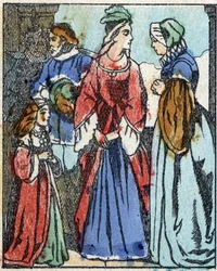 Illusztráció a „Riquet a la houppe” című meséhez, Charles Perrault (1628-1703) francia író. Imaging Pellerin fametszete - Epinal, sd. 19. század vége.