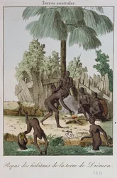 Diemen lakosai ételt készítenek, 1811