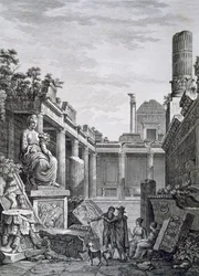 A nimes-i római fürdő belseje a francia régiségekből: I. kötet, Nimes emlékművei
