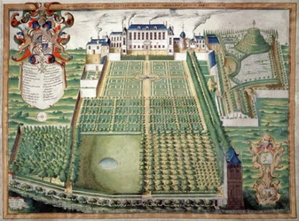 Jardin des Plantes, Párizs. 1636 (akvarell)