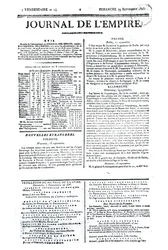 Journal de lEmpire, 1805. szeptember 29. (nyomtatott)