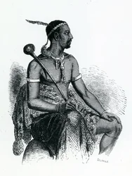 I. Moshoeshoe király (kb. 1786-1870) 1833 (metszet)