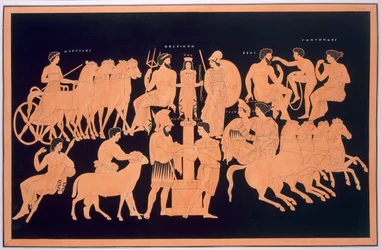 Oenomaus király, Hippodámia és Olimpiai istenek, megjelent 1808-10