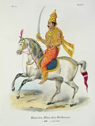 Kubera, a gazdagság istene, metszett C. de Motte (1785-1836)