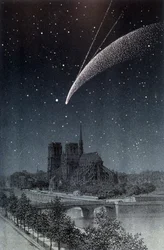 A Donati üstökös, Párizsban látható 1858. 10. 04. - Amédée Guillemin, Hachette, Párizs "" Le Ciel" című filmjében