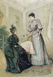 Teát ivó hölgyek. 1890 körül
