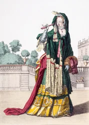 Ladys Green selyemkendő, 1650