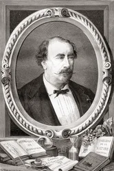 Louis Figuier francia tudós és író, a Les Merveilles de la Science, pub.1870