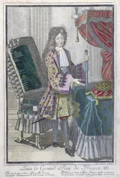 XIV. Lajos (színes metszet)