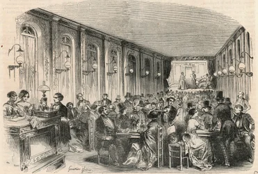 Jouffroy szövegrész lírai lenyomata Párizsban a 19. században – Edmond Texier 1852-es metszete „Tableau-de-Paris”-ban
