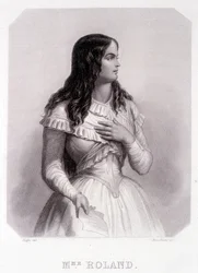 Madame Roland (vagy Roland de la plataière, Jeanne Marie vagy Monon Philipon), francia politikus (1754-1793) - metszet