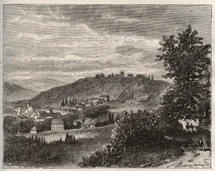 Montmedy - Meuse, Lotaringia régióban - V.A. Malt-Brown metszet a „La France illustrée: földrajz, történelem, statisztikai igazgatás” című könyvében. 1884