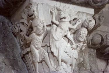 Mózes és az aranyborjú, fővárosi dombormű, 1130 körül