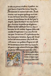 Ms65 f3r, Kommentár Szent János apokalipsziséhez, 13. század vége (toll, tinta és tempera pergamen)