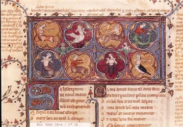 Ms 1044 f.16 Metamorphoses, Ovid Moralise-ból, írta Chretien Legouais