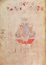 Ms. 1215 t.3 fol.13v Dávid király felségében Jeruzsálem központjában, 1109